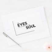 MODERNE Zitate: Augen, Fenster des Souls Rechteckiger Aufkleber (Umschlag)