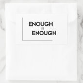 MODERNE Zitate: genug ist genug Rechteckiger Aufkleber (Tasche)