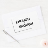 MODERNE Zitate: genug ist genug Rechteckiger Aufkleber (Umschlag)