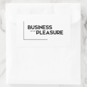 MODERNE Zitate: Unternehmen vor Genuss Rechteckiger Aufkleber (Tasche)