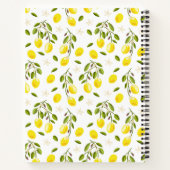 Moderne Zitronenfrüchte Gelb Vegan Notizblock (Rückseite)