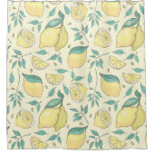 Moderne Zitronenfrüchte Sommergelb Personalisiert Duschvorhang (Vorderseite)