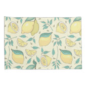 Moderne Zitronenfrüchte Sommergelb Personalisiert Kissenbezug (Rückseite-Rechts)