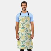 Moderne Zitronenfrüchte Sommergelb Personalisiert Schürze (Getragen)
