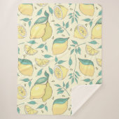 Moderne Zitronenfrüchte Sommergelb Personalisiert Sherpadecke (Vorderseite)