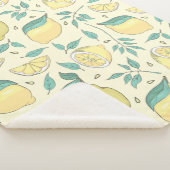 Moderne Zitronenfrüchte Sommergelb Personalisiert Sherpadecke (3/4)
