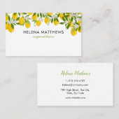 Moderne Zitronengärten Visitenkarte (Vorne/Hinten)