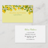 Moderne Zitronengärten Visitenkarte (Vorne/Hinten)