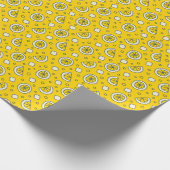 Moderne Zitronenmuster-Wrap-Rolle Geschenkpapier (Ecke)