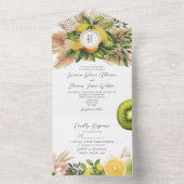 Moderne Zitronensemble All In One Einladung (Innen Boden)