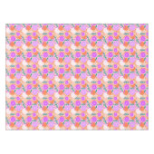 Moderne Zitrusfrucht-Konfetti-Sommer-Pink-Limonade Tischdecke (Vorderseite (Horizontal))