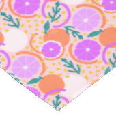 Moderne Zitrusfrucht-Konfetti-Sommer-Pink-Limonade Tischdecke (Schrägansicht)