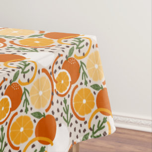 Moderne Zitrusfrucht-Konfetti-Sommer-Retro-Küche Tischdecke