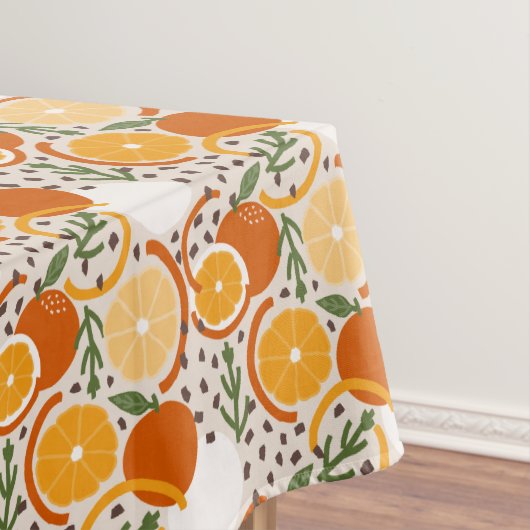 Moderne Zitrusfrucht-Konfetti-Sommer-Retro-Küche Tischdecke (Beispiel)