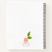 Moderne Zitrusfrüchte-Hochzeitsorn + Orangefarbene Notizblock (Rückseite)