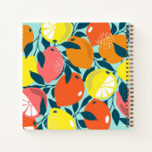 Moderne Zitrusfrüchte Zitrusfrüchte Personalisiert Notizblock (Rückseite)