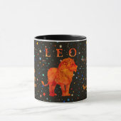Moderne zodiac Leo personalisierte Merkmale Tasse (Zentrum)
