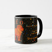 Moderne zodiac Leo personalisierte Merkmale Tasse (VorderseiteRechts)