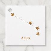 Moderne Zodiac Sign Gold Aries | Elementfeuer Geschenkanhänger (Vorderseite)