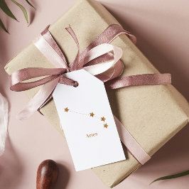 Moderne Zodiac Sign Gold Aries | Elementfeuer Geschenkanhänger