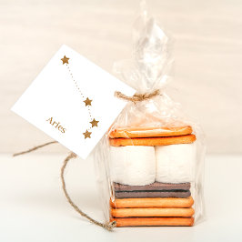 Moderne Zodiac Sign Gold Aries | Elementfeuer Geschenkanhänger