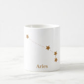 Moderne Zodiac Sign Gold Aries | Elementfeuer Kaffeetasse (Mittel)