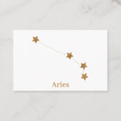 Moderne Zodiac Sign Gold Aries | Elementfeuer Visitenkarte (Vorderseite)