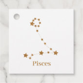 Moderne Zodiac Sign Gold Pises | Element Wasser Geschenkanhänger (Vorderseite)
