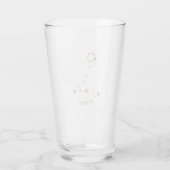 Moderne Zodiac Sign Gold Pises | Element Wasser Glas (Rückseite)