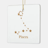 Moderne Zodiac Sign Gold Pises | Element Wasser Keramikornament (Links)