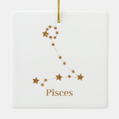 Moderne Zodiac Sign Gold Pises | Element Wasser Keramikornament (Rückseite)
