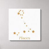 Moderne Zodiac Sign Gold Pises | Element Wasser Leinwanddruck (Vorderseite)