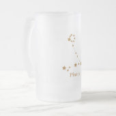 Moderne Zodiac Sign Gold Pises | Element Wasser Mattglas Bierglas (Vorderseite Links)