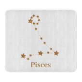 Moderne Zodiac Sign Gold Pises | Element Wasser Schneidebrett (Vorderseite)