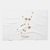 Moderne Zodiac Sign Gold Virginia | Element Erde Geschirrtuch (Horizontal)