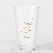 Moderne Zodiac Sign Gold Virginia | Element Erde Glas (Vorderseite)
