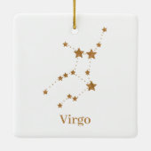 Moderne Zodiac Sign Gold Virginia | Element Erde Keramikornament (Rückseite)