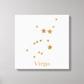 Moderne Zodiac Sign Gold Virginia | Element Erde Leinwanddruck (Vorderseite)