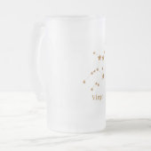 Moderne Zodiac Sign Gold Virginia | Element Erde Mattglas Bierglas (Vorderseite Links)
