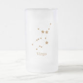 Moderne Zodiac Sign Gold Virginia | Element Erde Mattglas Bierglas (Mittel)