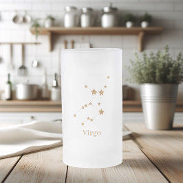 Moderne Zodiac Sign Gold Virginia | Element Erde Mattglas Bierglas