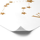 Moderne Zodiac Sign Gold Virginia | Element Erde Poster (Ecke)