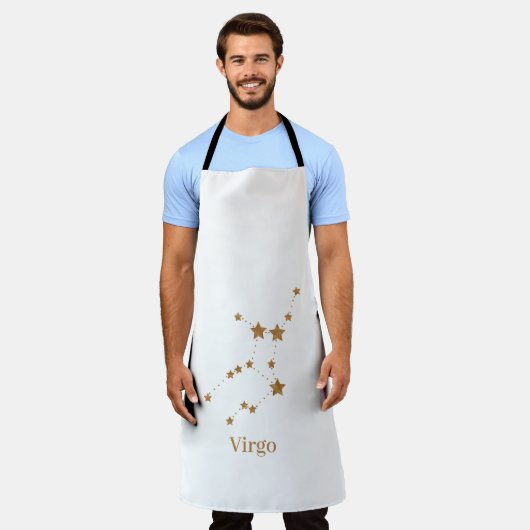 Moderne Zodiac Sign Gold Virginia | Element Erde Schürze (Getragen)