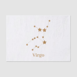 Moderne Zodiac Sign Gold Virginia | Element Erde Seidenpapier