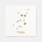 Moderne Zodiac Sign Gold Virginia | Element Erde Serviette (Vorderseite)