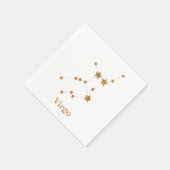 Moderne Zodiac Sign Gold Virginia | Element Erde Serviette (Ecke)