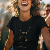 Moderne Zodiac Sign Gold Virginia | Element Erde T-Shirt