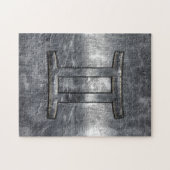 Moderne Zodiac-Signatur-Grunge gestört Stil Puzzle (Horizontal)