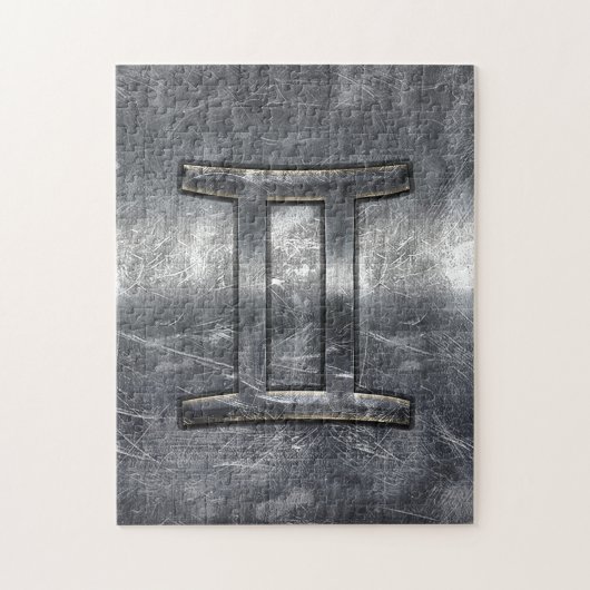 Moderne Zodiac-Signatur-Grunge gestört Stil Puzzle (Vertikal)