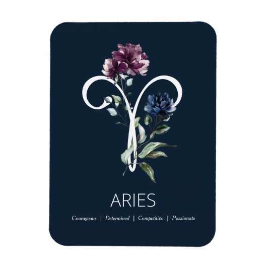 Moderne Zodiac Star Sign Aries Magnet (Vertikal)